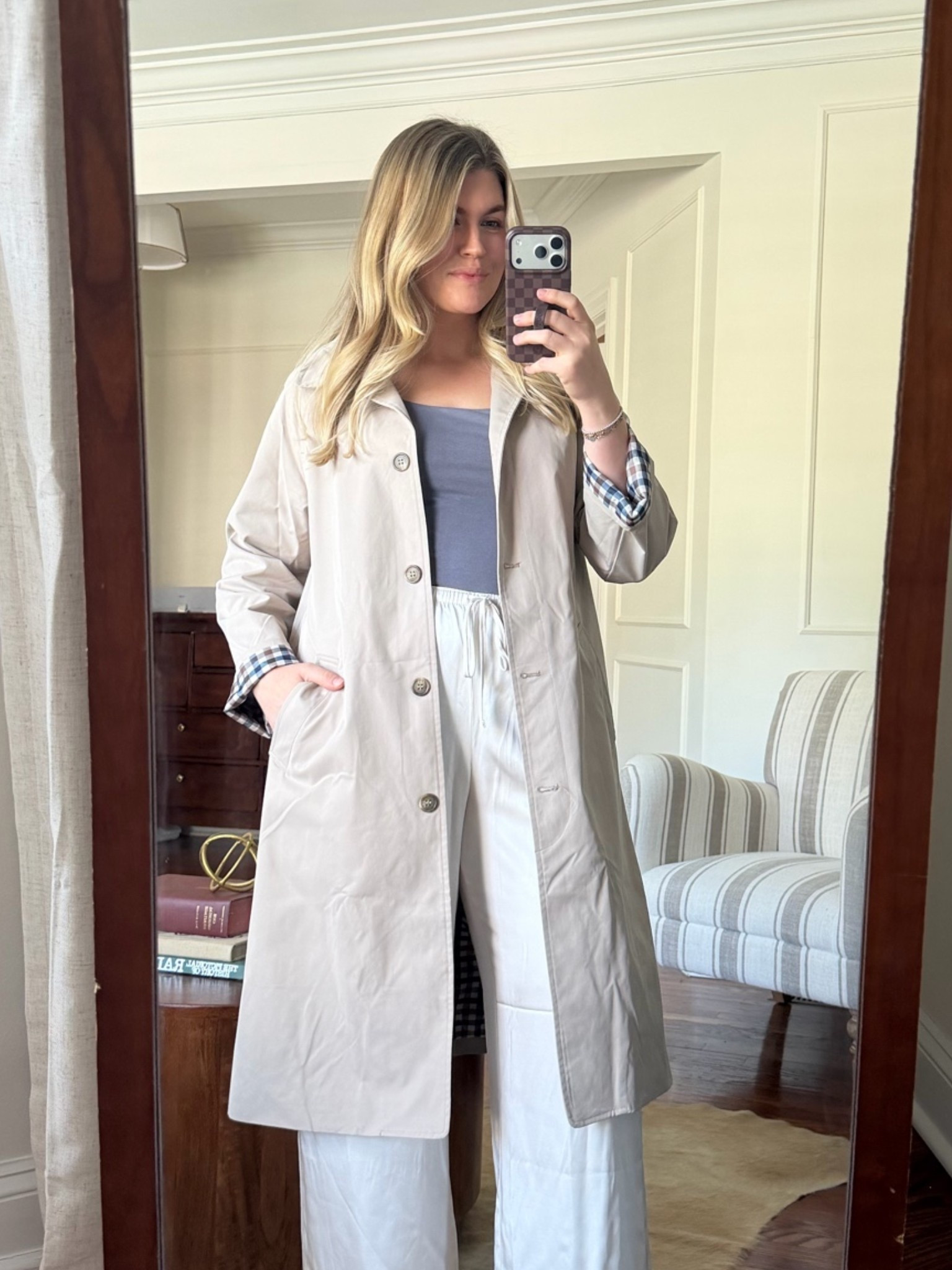 Great affordable Amazon trench that looks a lot like the Sezane trench!

#LTKSeasonal #LTKWorkwear