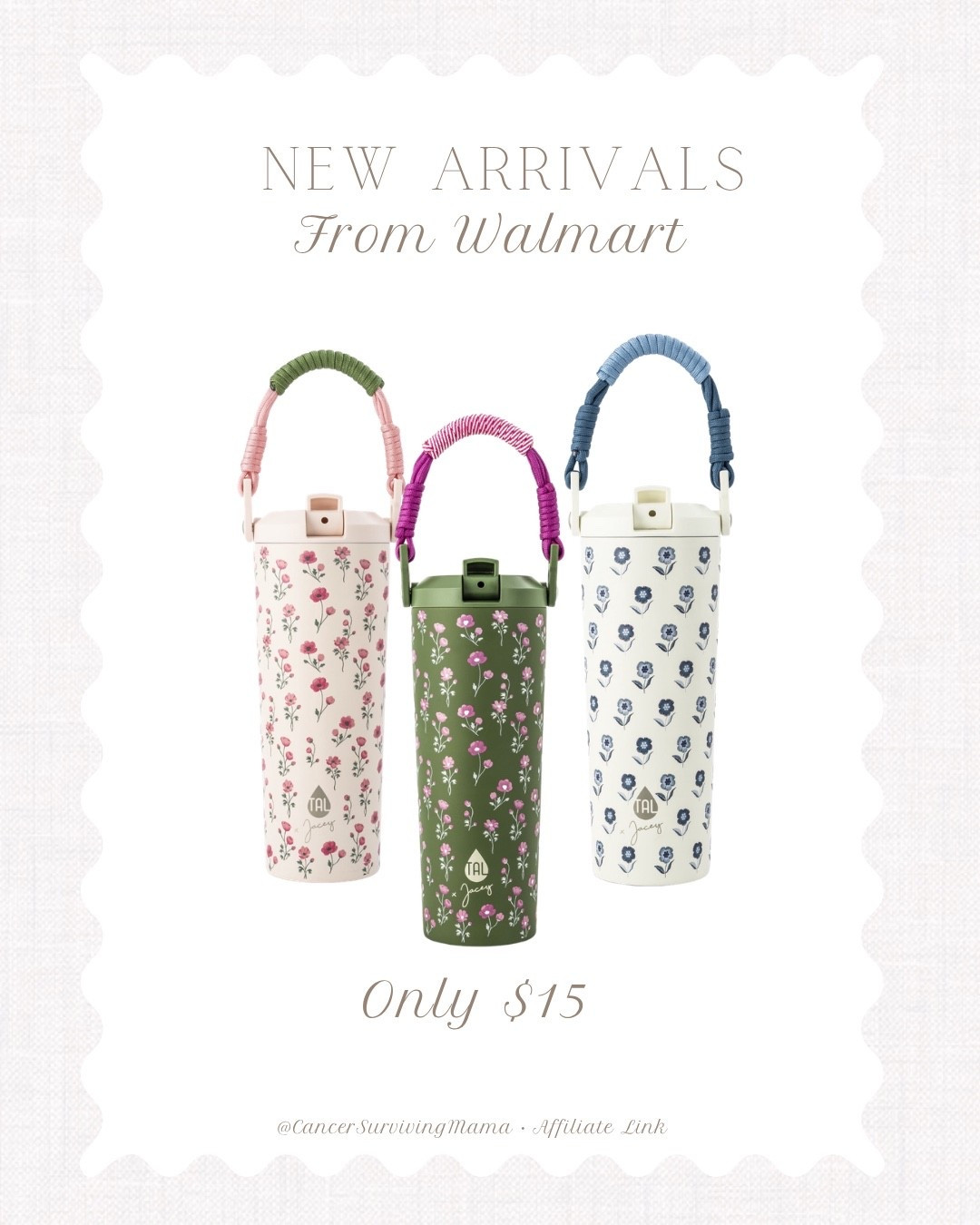 The cutest new water bottles from Walmart! Perfect for spring & summer- these adorable floral water bottles are stainless steel & come with a handle and flip lid. 

So affordable and the perfect gift idea! 🤍

new arrivals from walmart, walmart home, water bottle, stainless steel water bottles, water bottle with handle, flip lid water bottle, gift ideas for her, mother’s day gift ideas, teacher gift ideas, spring vibes 

#LTKfoodie #LTKmomlife #LTKHome