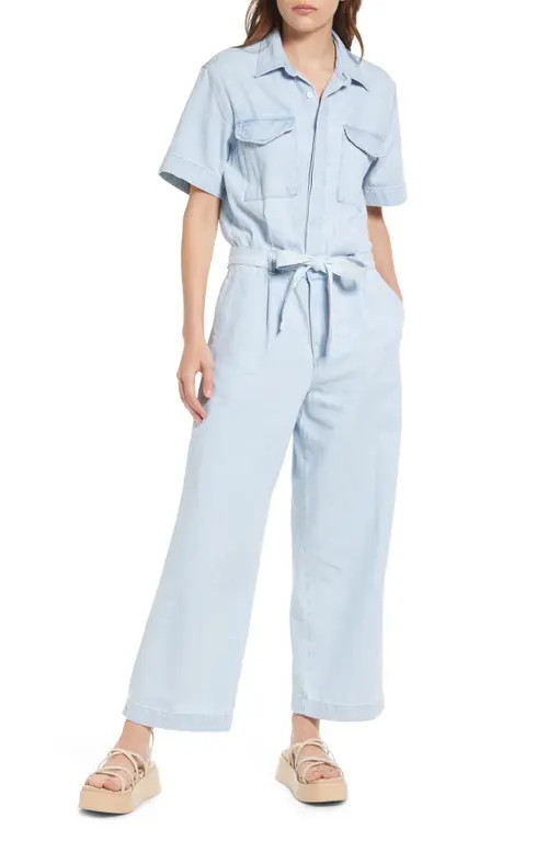 rag & bone Surplus Chambray Jumpsuit in Light To L at Nordstrom, Size Xx-Small | Nordstrom