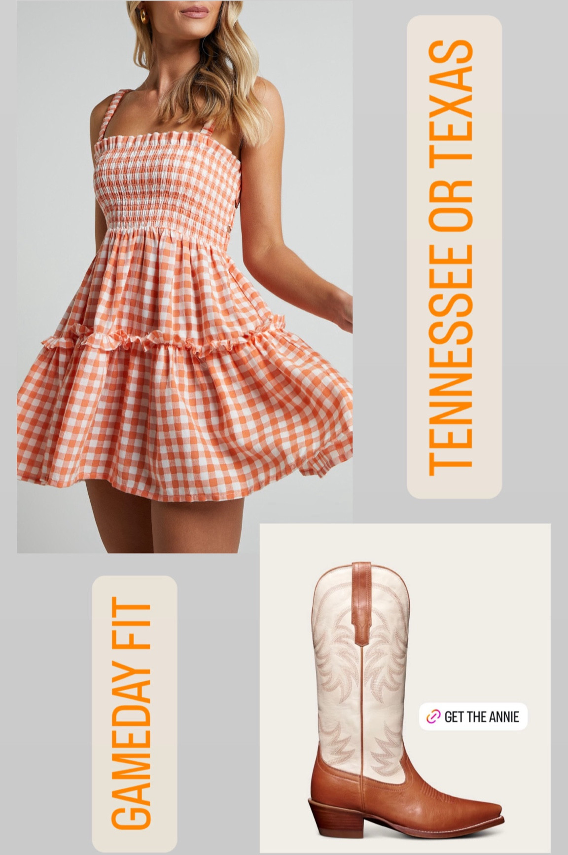 Tennessee or Texas Gameday outfit idea! 

#LTKStyleTip #LTKBacktoSchool #LTKParties