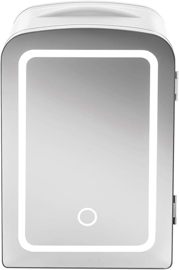 Chefman Portable Mirrored Beauty Fridge With LED Lighting 4 Liter Mini Refrigerator, Skin Care, M... | Amazon (US)
