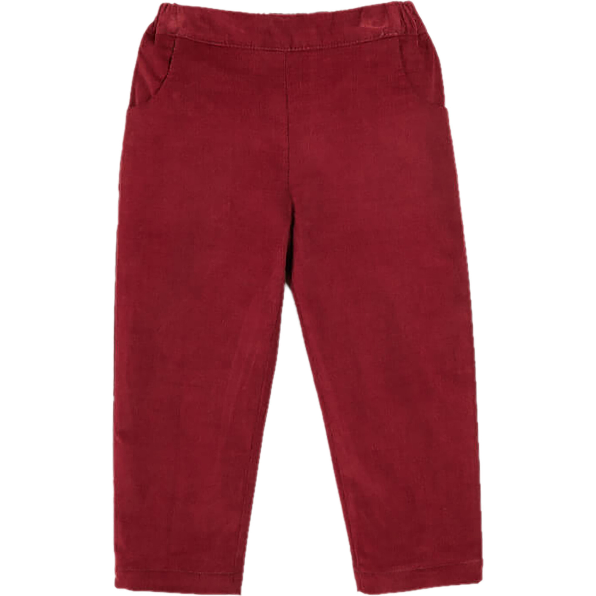 Plain Pocket Detail Trousers, Red | Maisonette