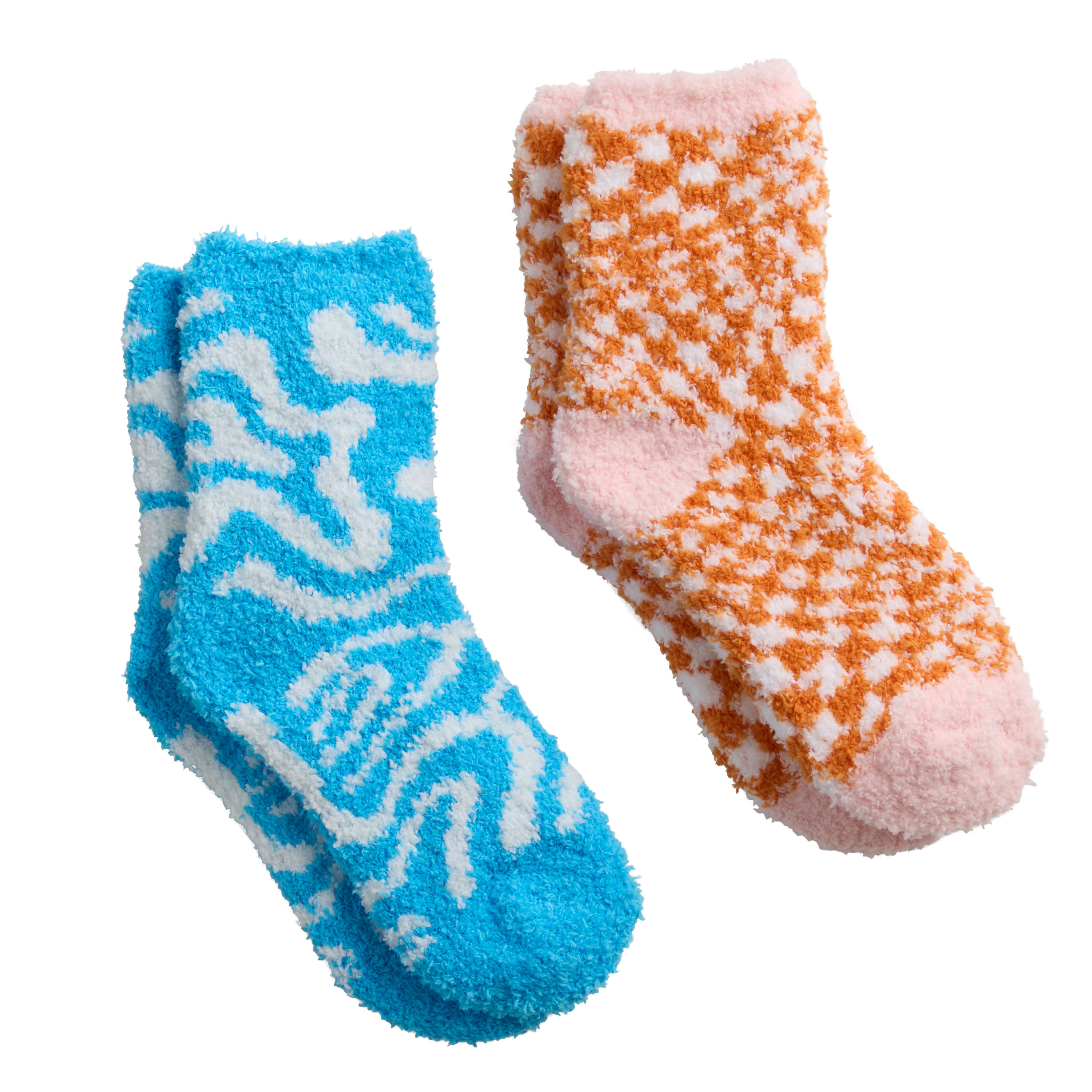 Multicolor Retro Cozy Socks 2 Pack | World Market