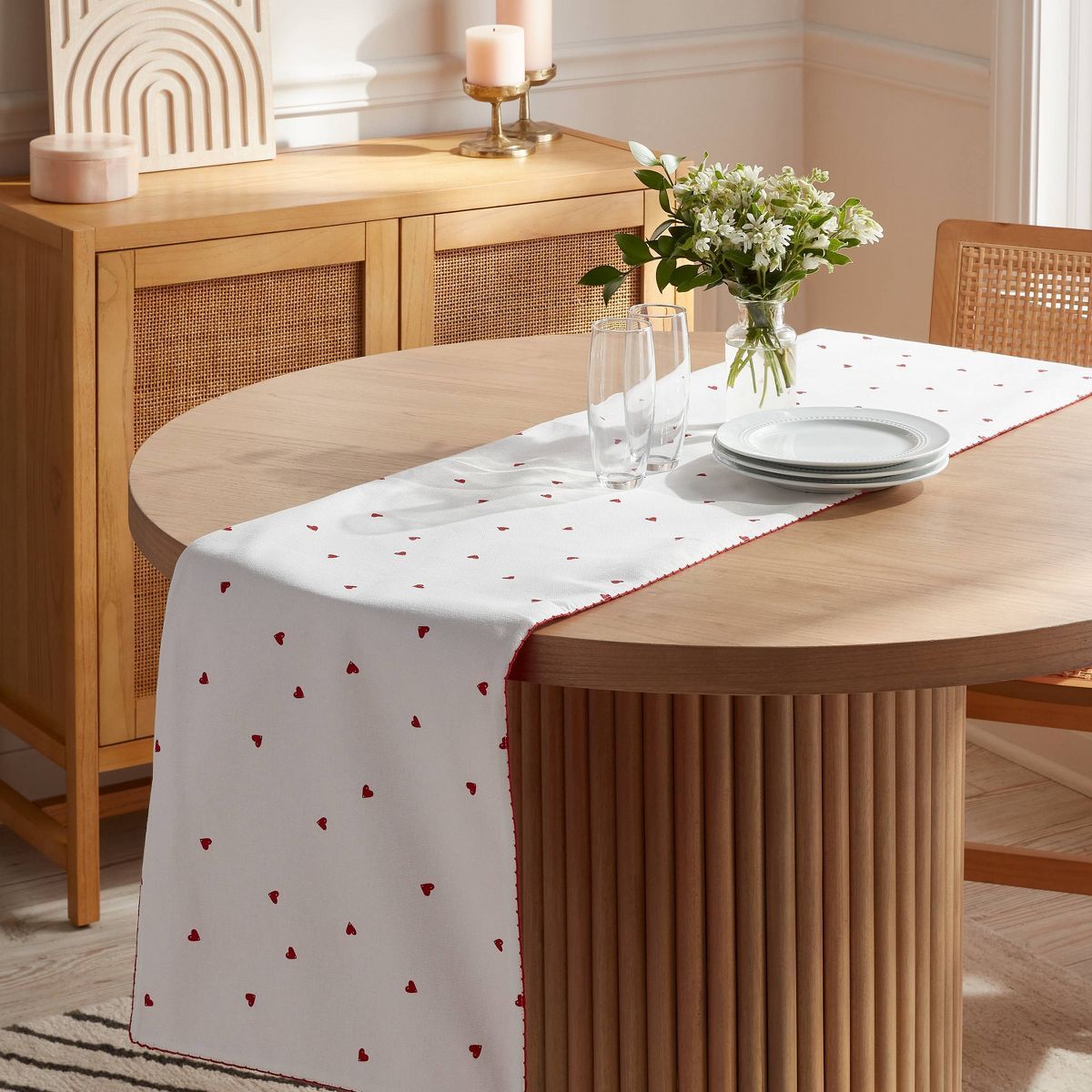 Valentine's Day Small Hearts Table Runner - Threshold™ | Target