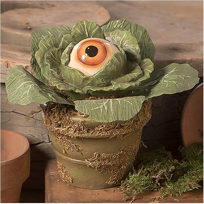 Bethany Lowe 5" Eyeball Lettuce Plant Shop Horrors Halloween Figurine Home Decor | Amazon (US)