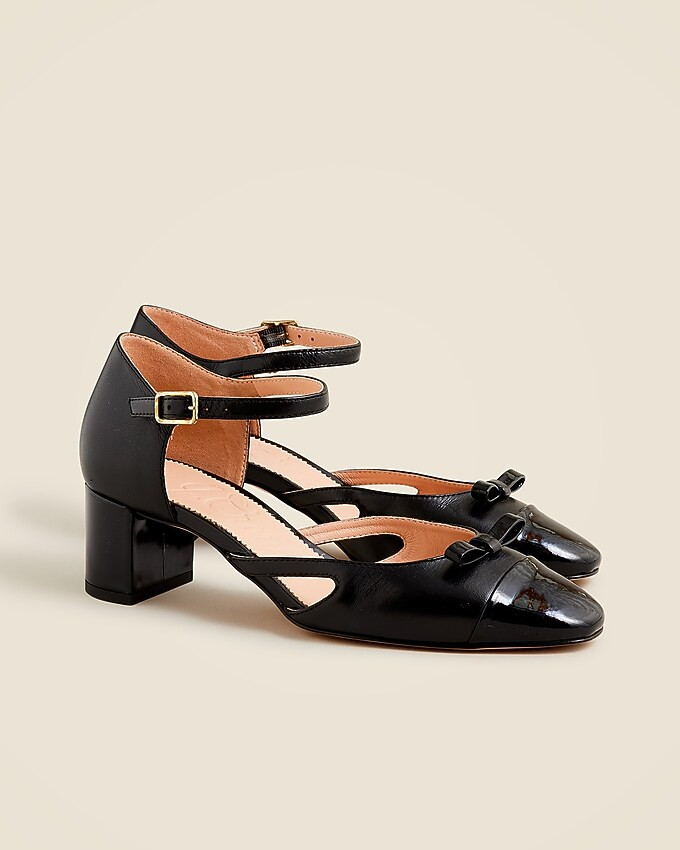 Millie ankle-strap cutout heels in leather | J. Crew US