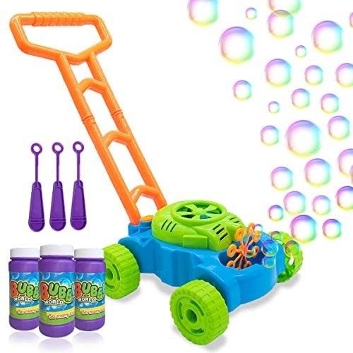 Lydaz Bubble Lawn Mower for Toddlers, Kids Bubble Blower Maker Machine, Summer Outdoor Push Toys,... | Amazon (US)