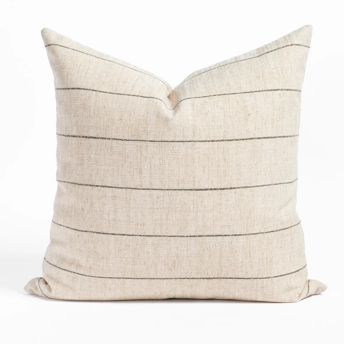 Dunrobin Stripe 22x22 Pillow, Burlap | Tonic Living