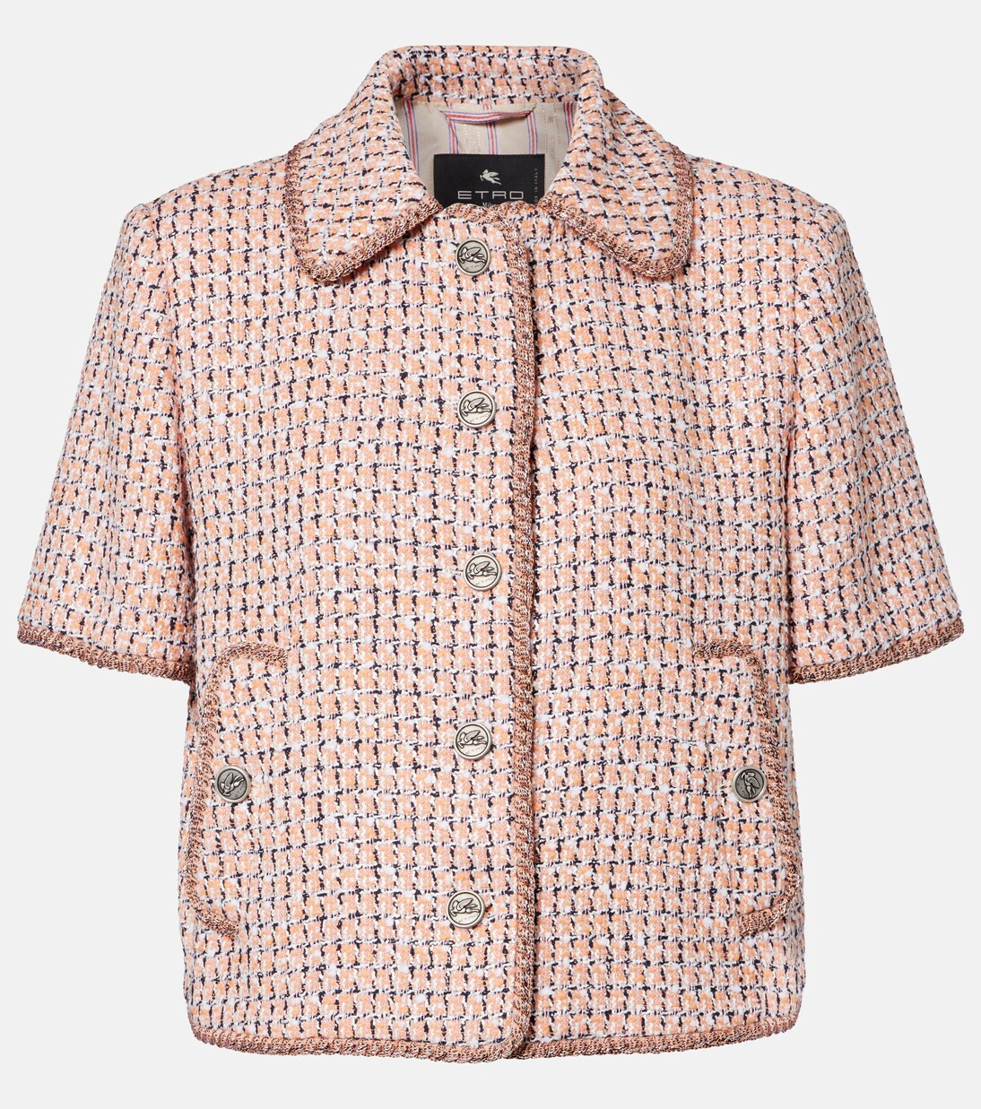 Cropped cotton and wool-blend tweed jacket | Mytheresa (INTL)