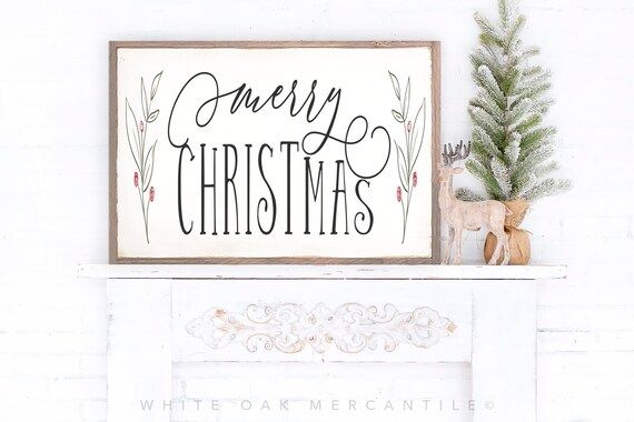 Merry Christmas Sign | Christmas Sign | Christmas Decor | Christmas Signs | Farmhouse Christmas S... | Etsy (US)