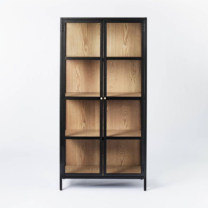 Crystal Cove Glass Cabinet Black - Threshold™ designed with Studio McGee | Target