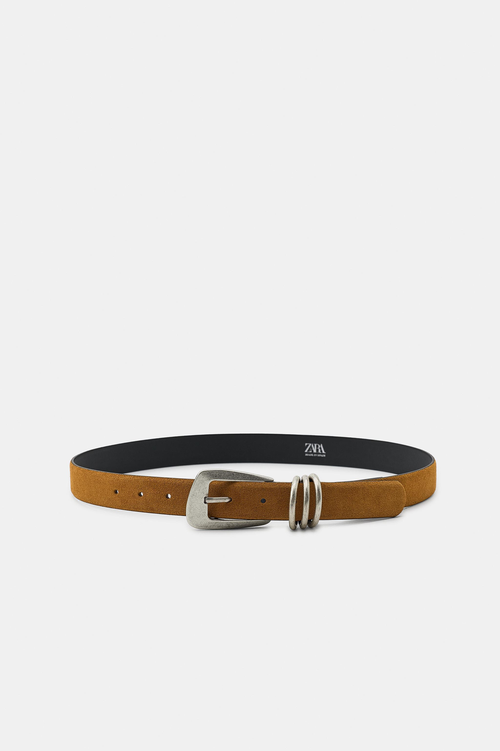 TRIPLE LOOP SPLIT SUEDE BELT | Zara UK