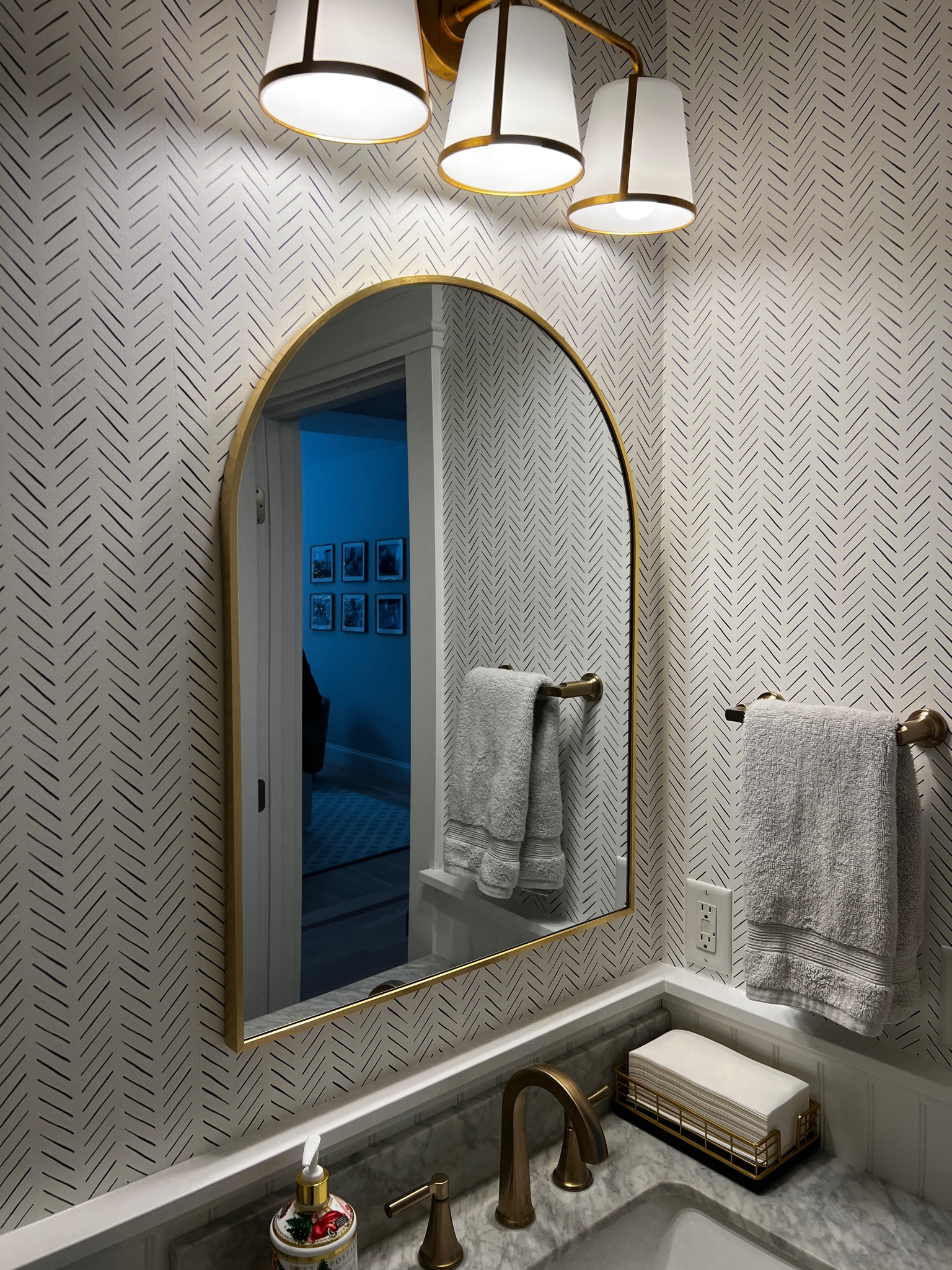 Freshen up your vanity with a stylish and classic mirror and coordinating vanity light.

#LTKHome