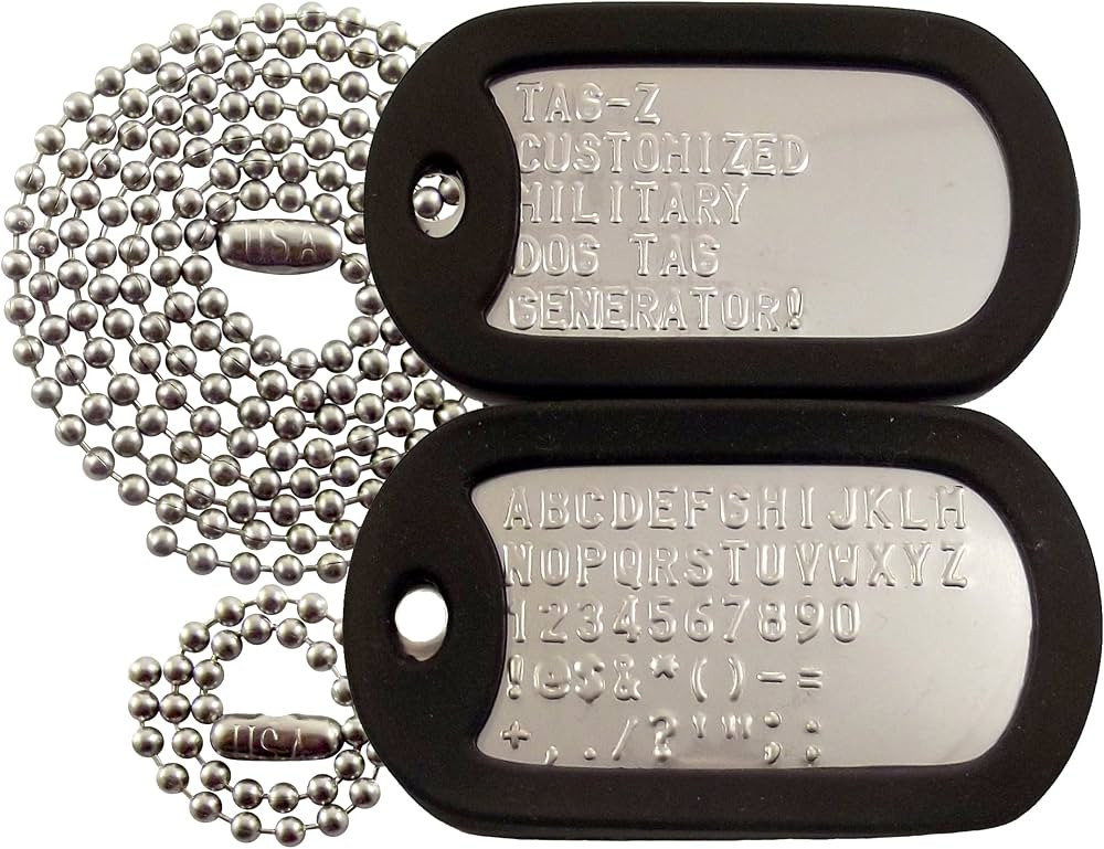 Personalized Military Dog Tags - Stainless Steel | Amazon (US)
