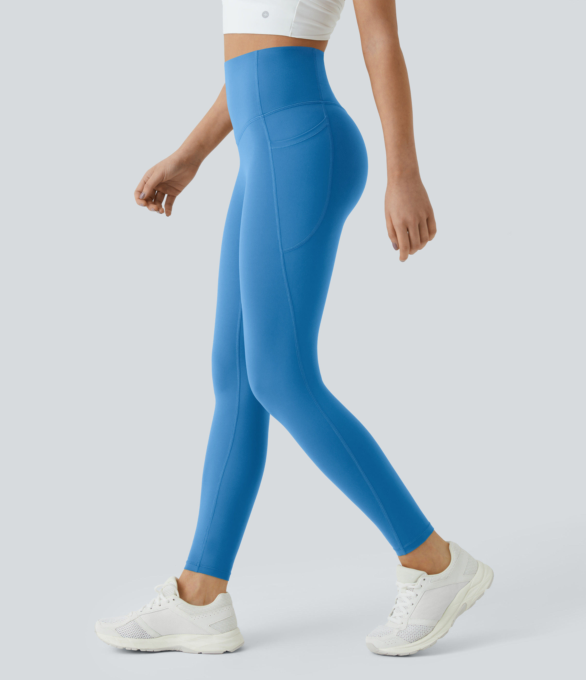 Halara Halara UltraSculpt™ SoCinched High Waisted Tummy Control Pocket Shaping Training Leggings - Vallarta Blue - XS(full_length) | HALARA