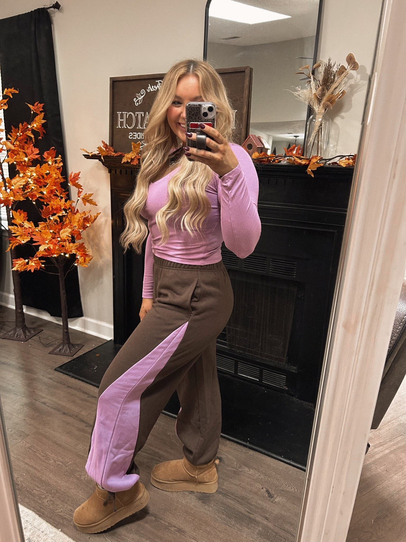 Absolutely obsessed with these Walmart color block barrel sweatpants and matching long sleeve!!! 😍✨ Grabbed a medium in both! 

#LTKMidsize #LTKStyleTip #LTKSaleAlert