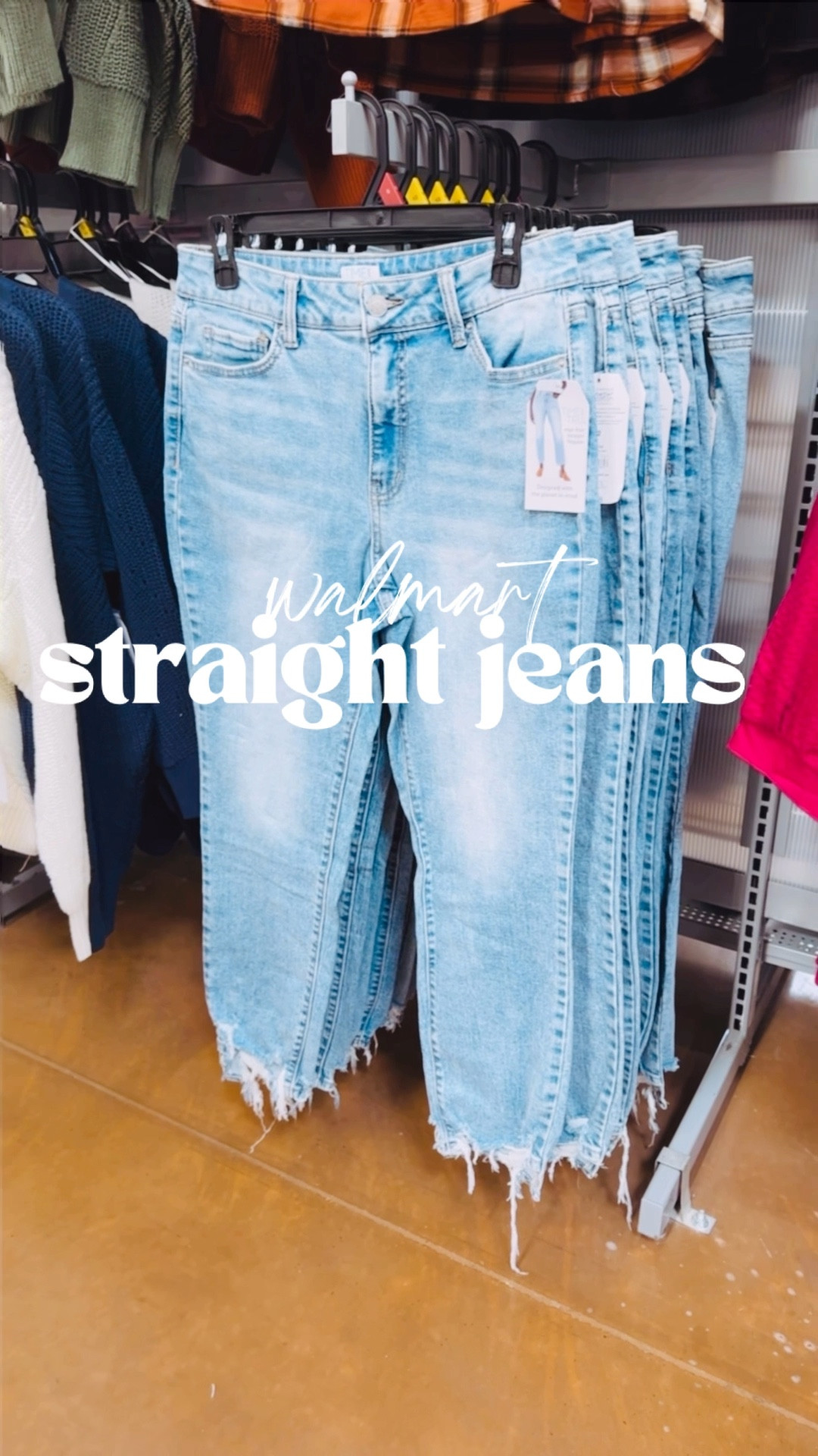 The viral chewed hem jeans are BACK 👏
Just fully restocked in 3 washes and they sell out every single year!
They’ve got the perfect straight leg fit with comfy stretch and the cutest distressed hem.
So good for fall 🍂 I’m wearing my true size and they fit like a dream!

#WalmartFashion #AffordableFashion #MomStyle #WalmartFinds #BudgetFriendlyFashion #FallStyle #ChewedHemJeans #WalmartStyle #EverydayOutfit #LookForLess #StyleOnABudget

#LTKFindsUnder50 #LTKStyleTip #LTKSaleAlert