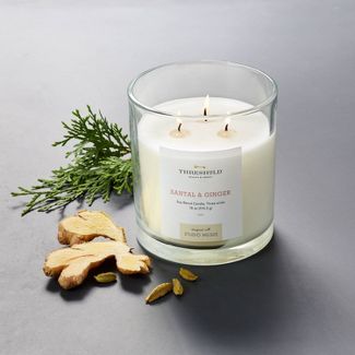 Clear Glass Santal & Ginger Candle White - Threshold™ designed with Studio McGee | Target