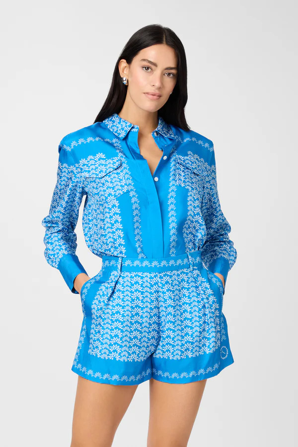 Annika Boyfriend Scarf Print Shirt | Toccin