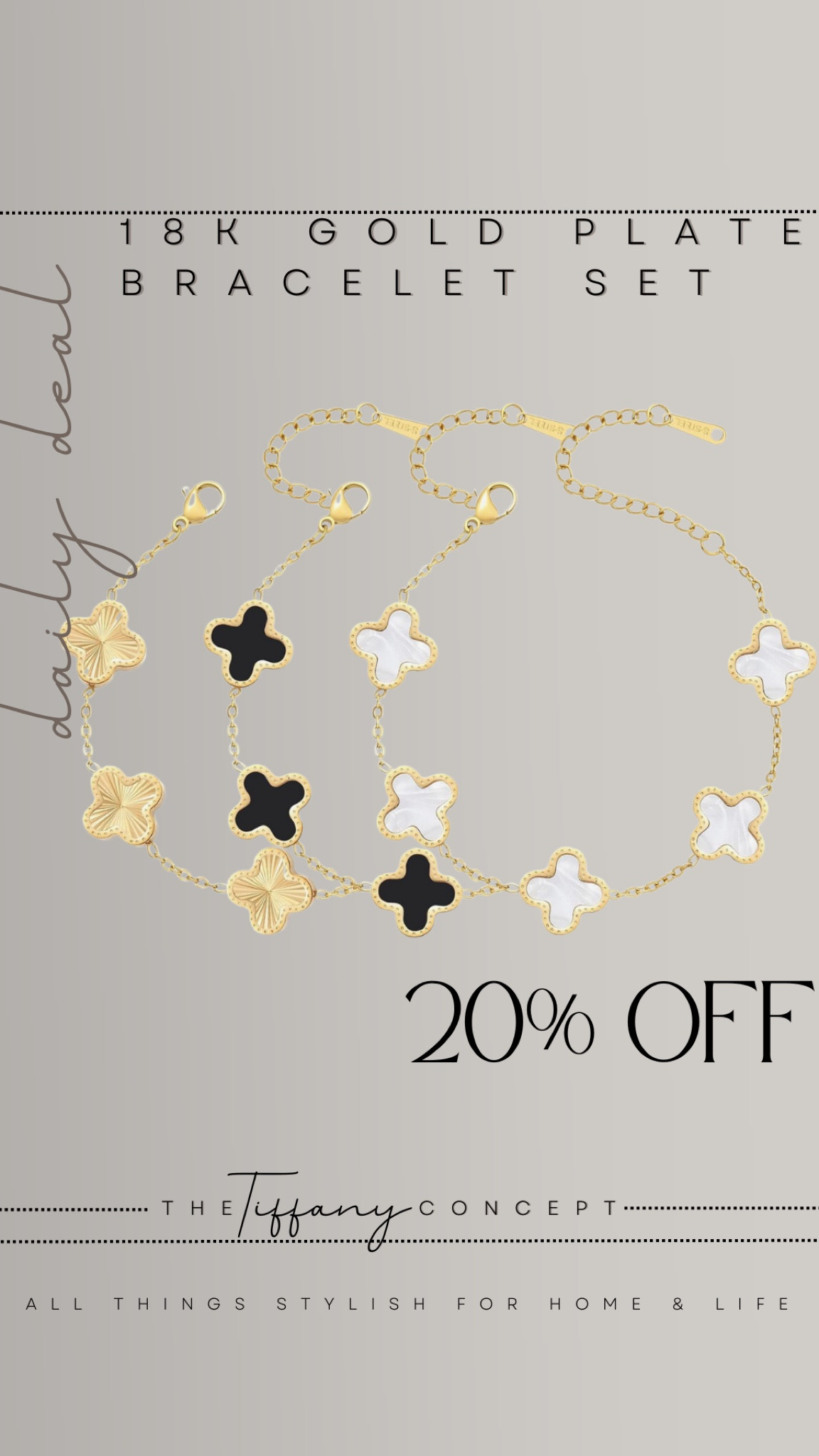 These 18K gold plated bracelets are 20% off right now and UNDER $20!

#LTKBeauty #LTKSaleAlert #LTKStyleTip