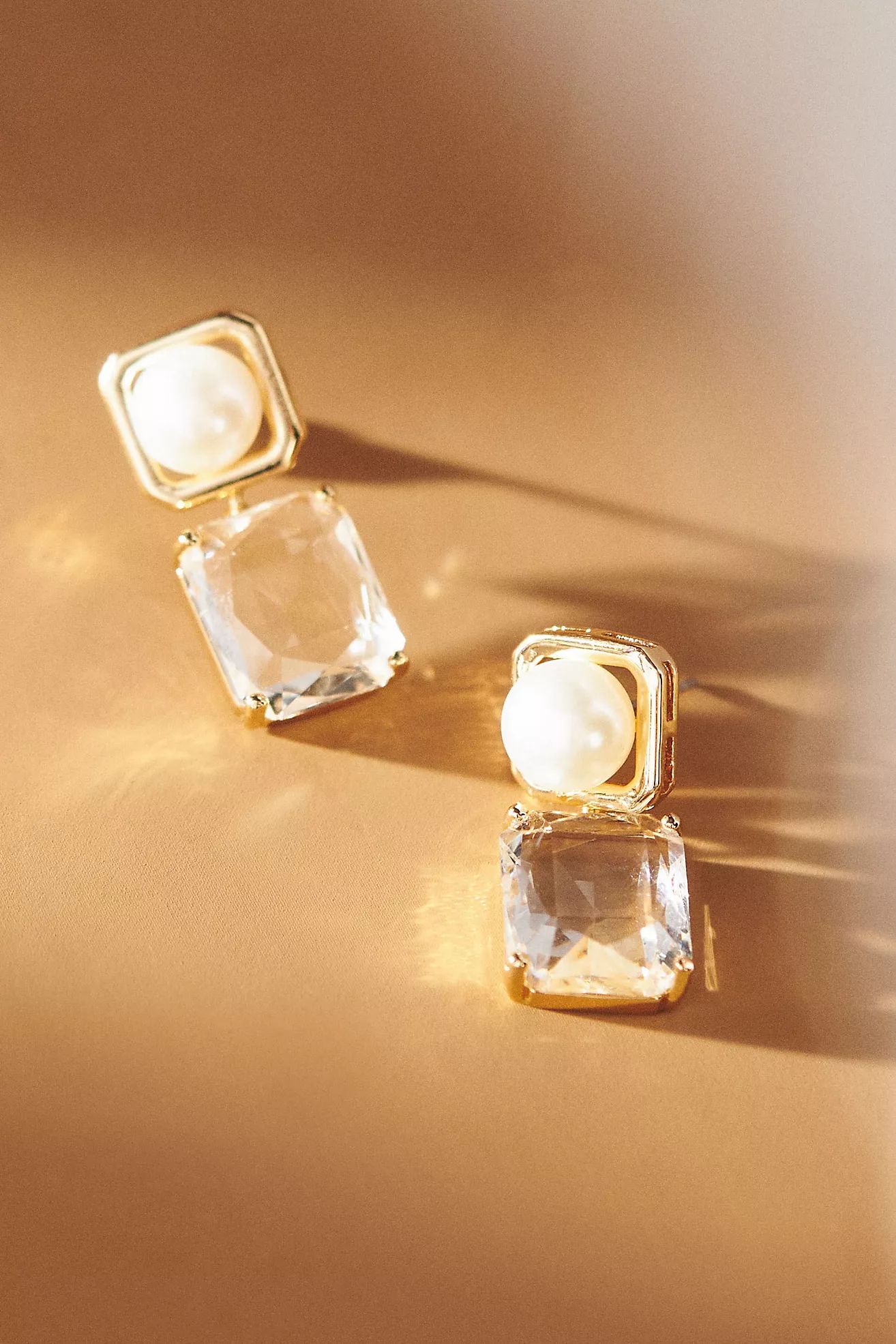 Pearl Crystal Drop Earrings | Anthropologie (US)