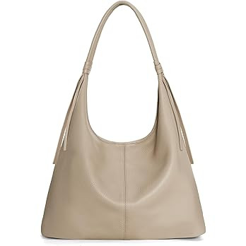 Genuine Leather Slouchy Hobo Purses for Women, Top Grain Real Leather Tote Handbags Shoulder Satc... | Amazon (US)