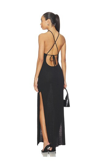 Larissa Halter Knit Dress in Black | Revolve Clothing (Global)