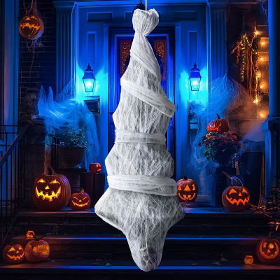 Joyfy 72" Life Size Hanging Cocoon Corpses Props, Halloween Decorations Outdoor for Graveyard Halloween Haunted House, Hanging Skeleton Decorations | Target