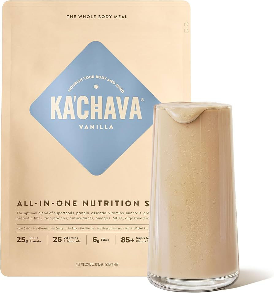 Ka’Chava Whole Body Meal Shake Vanilla 2 lb – Vegan Protein Powder with 85+ Superfoods & Gree... | Amazon (US)
