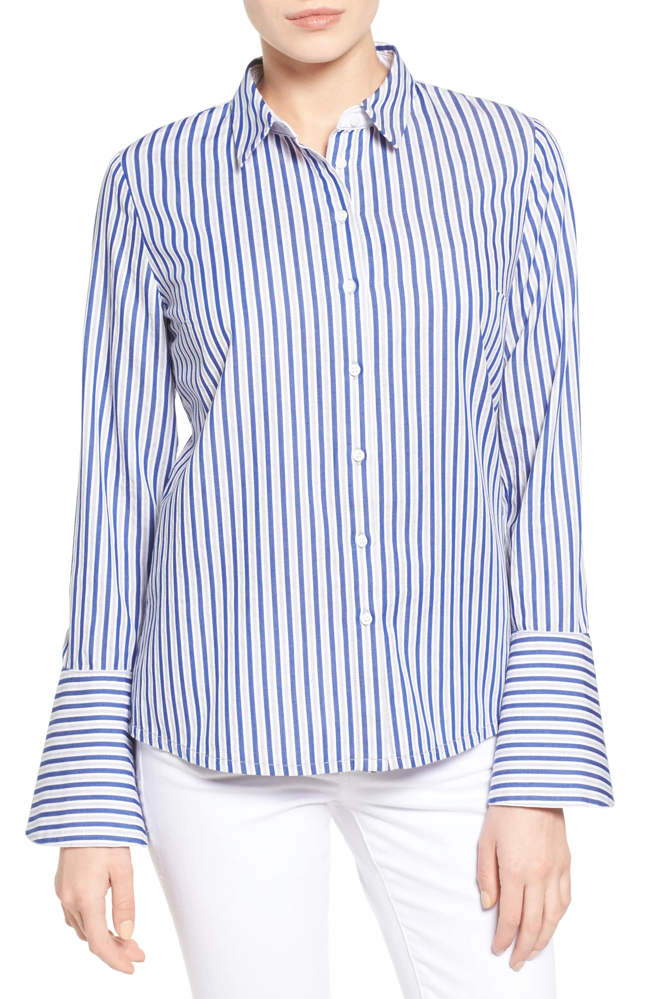 Luz Stripe Bell Cuff Shirt | Nordstrom
