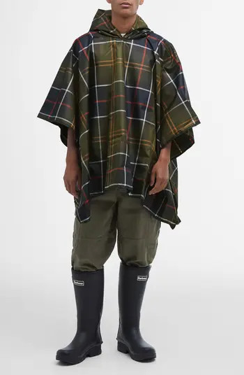 Tartan Showerproof Packable Poncho | Nordstrom