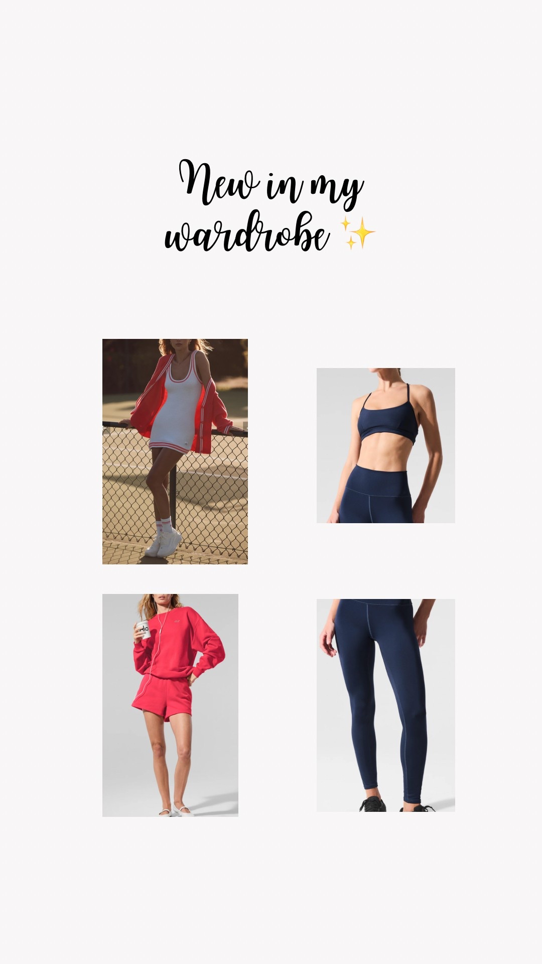 New in ✨ As I‘m almost every day in Sport clothes, I want to have beautiful pieces ✨


#newin #yogawear #fitnesswear #pilateswardrobe #loungewear #aloyoga #carmenjarawittich #ltkstyletip #ltkspring

#LTKeurope #LTKdeutschland #LTKfitness