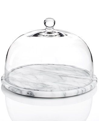 Godinger Serveware La Cucina Marble Round Tray with Glass Dome & Reviews - Serveware - Dining - M... | Macys (US)