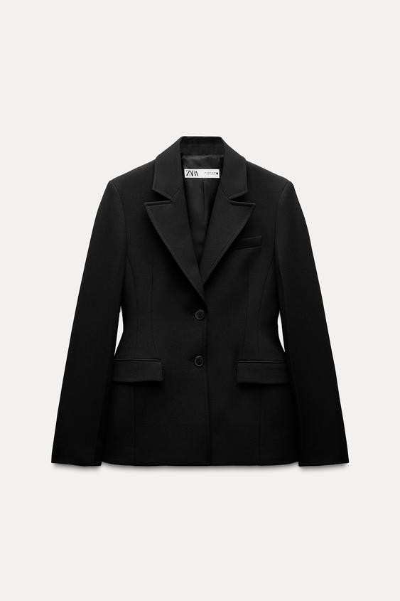 FITTED BLAZER WITH SHOULDER PADS ZW COLLECTION | Zara US