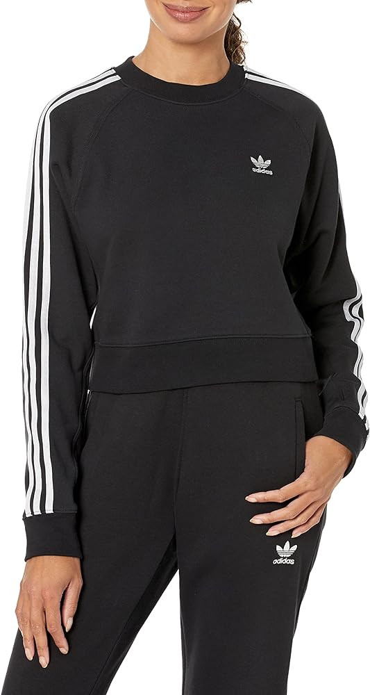 adidas Originals Women's Adicolor Classics High Shine Cropped Sweatshirt | Amazon (US)