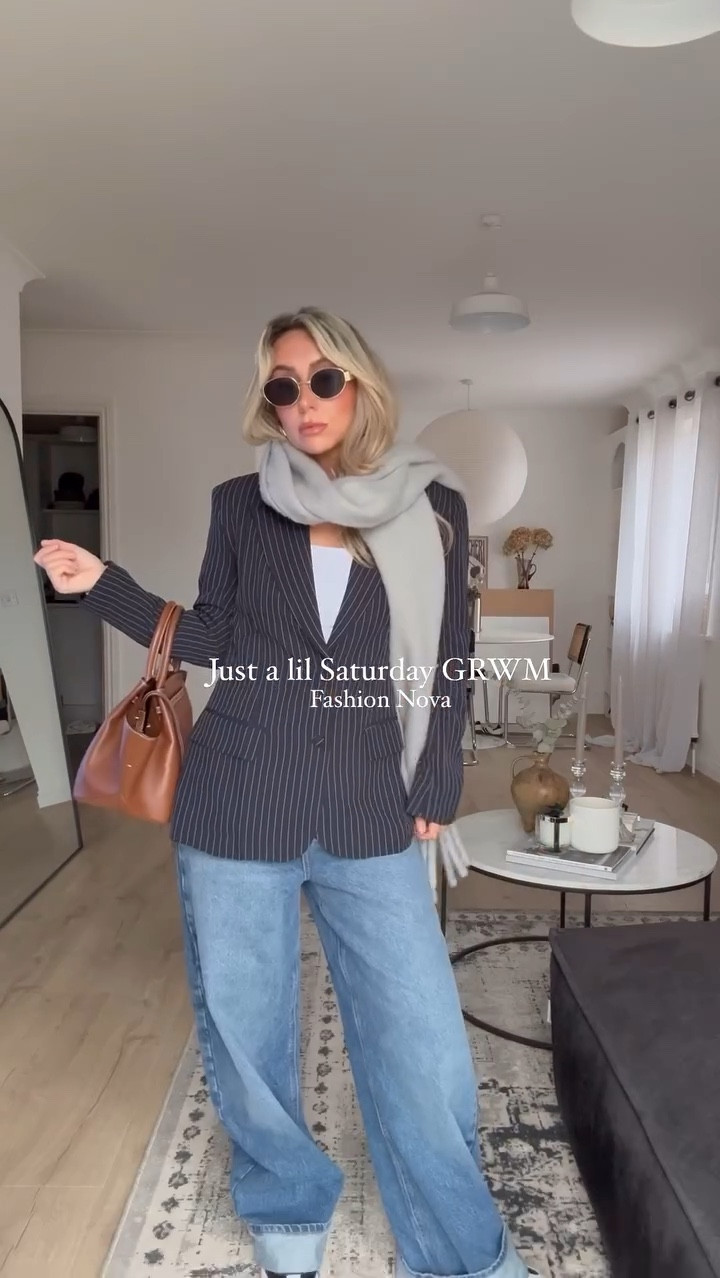 Saturday GRWM wearing Fashion Nova

spring style, spring outfit, pinstripe blazer, turn up jeans, city break 

#LTKspring #LTKeurope #LTKuk