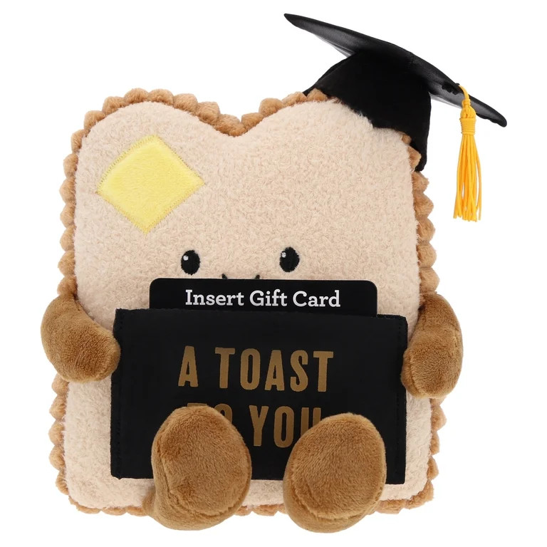 Toast to You Slice of Toast Plush Gift Card Holder, Brown and Black, Graduation by Way To Celebra... | Walmart (US)