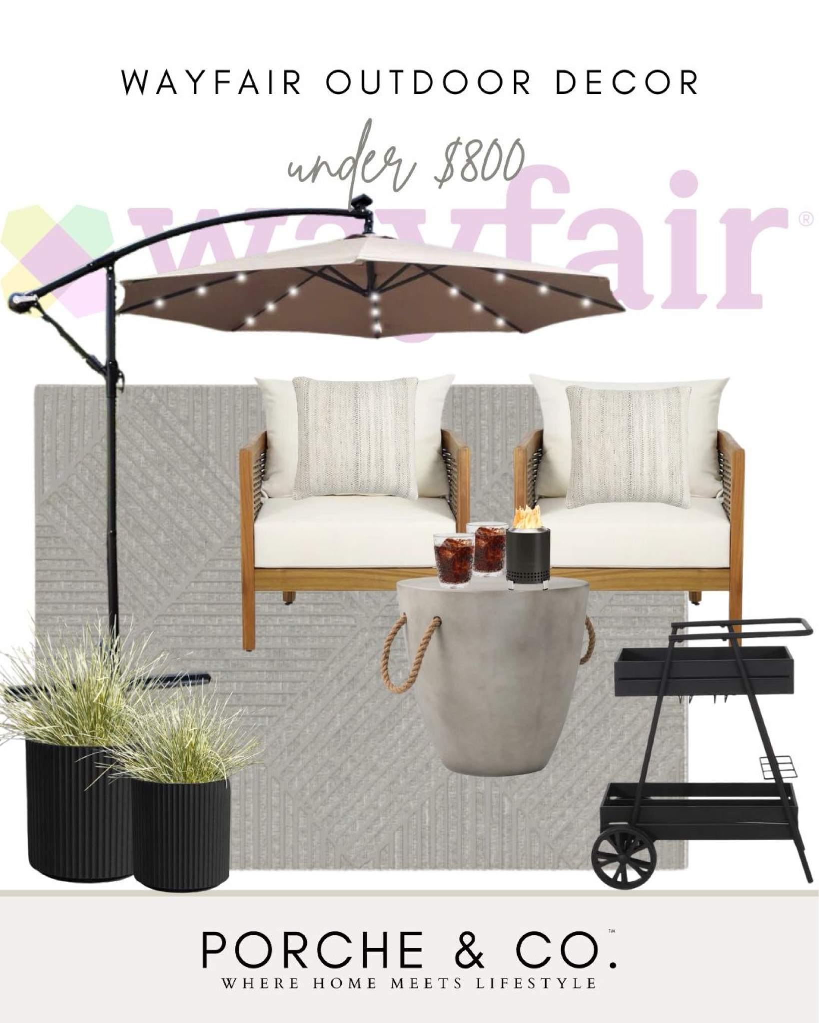 Wayfair, Wayfair outdoor, outdoor decor, outdoor styling, outdoor living, patio 
#visionboard #moodboard #porcheandco

#LTKSeasonal #LTKhome #LTKstyletip