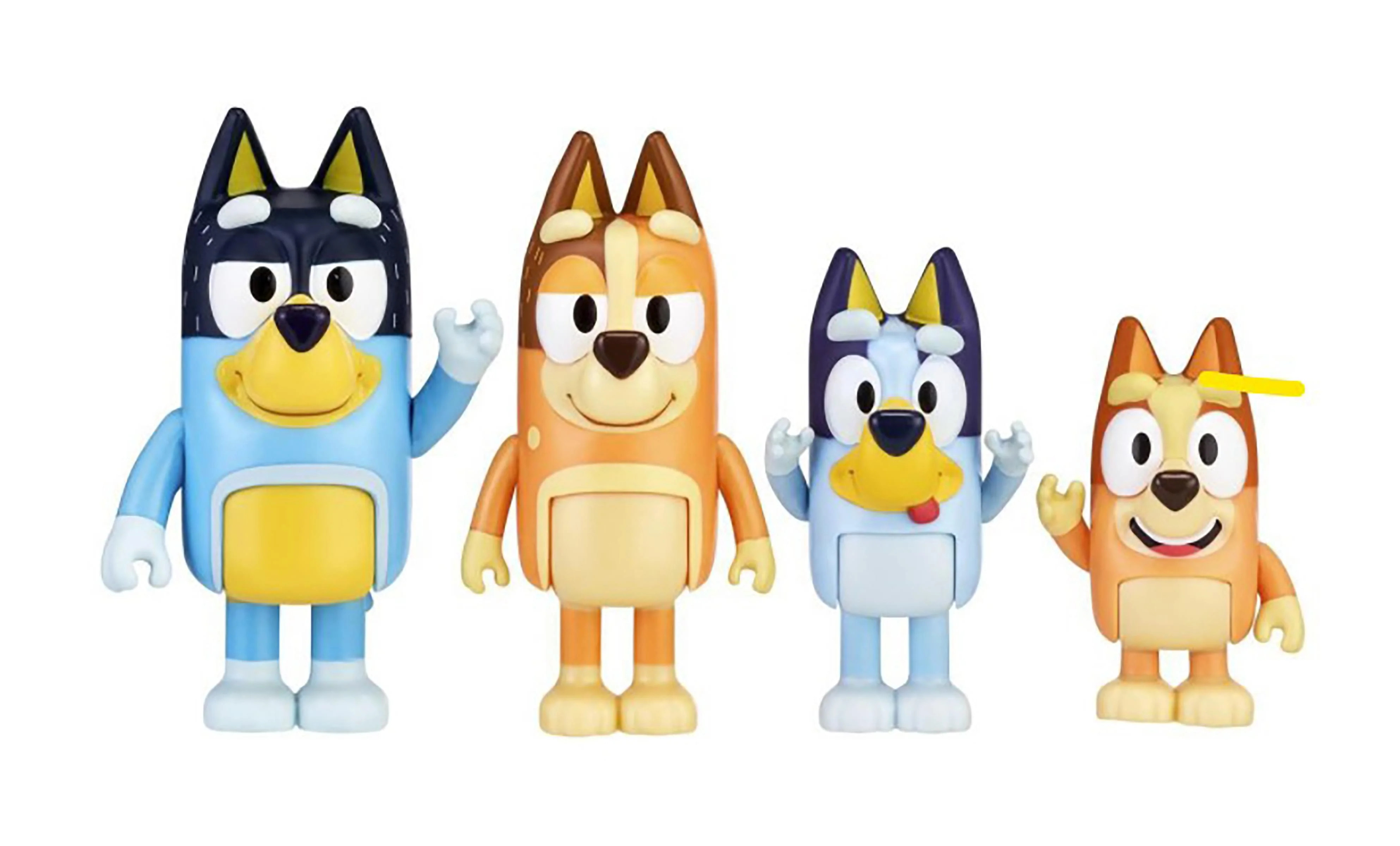 Bluey Family New Expression Figure 4-Pack, with Mum Dad Bingo Bluey, Ages 3+, Toddler Toys | Walmart (US)
