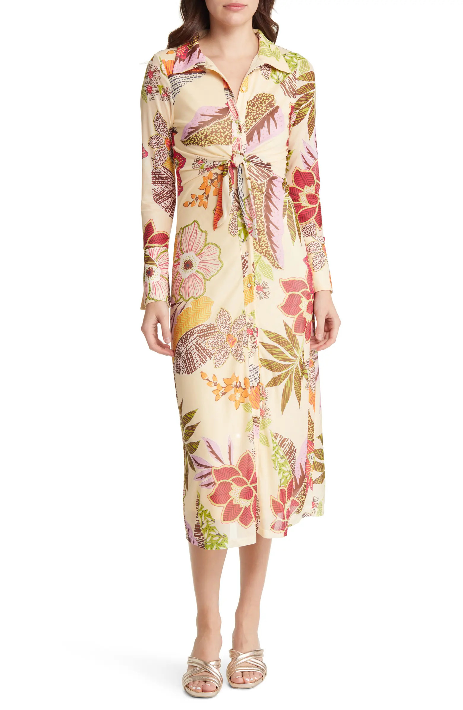 Estela Long Sleeve Shirtdress | Nordstrom