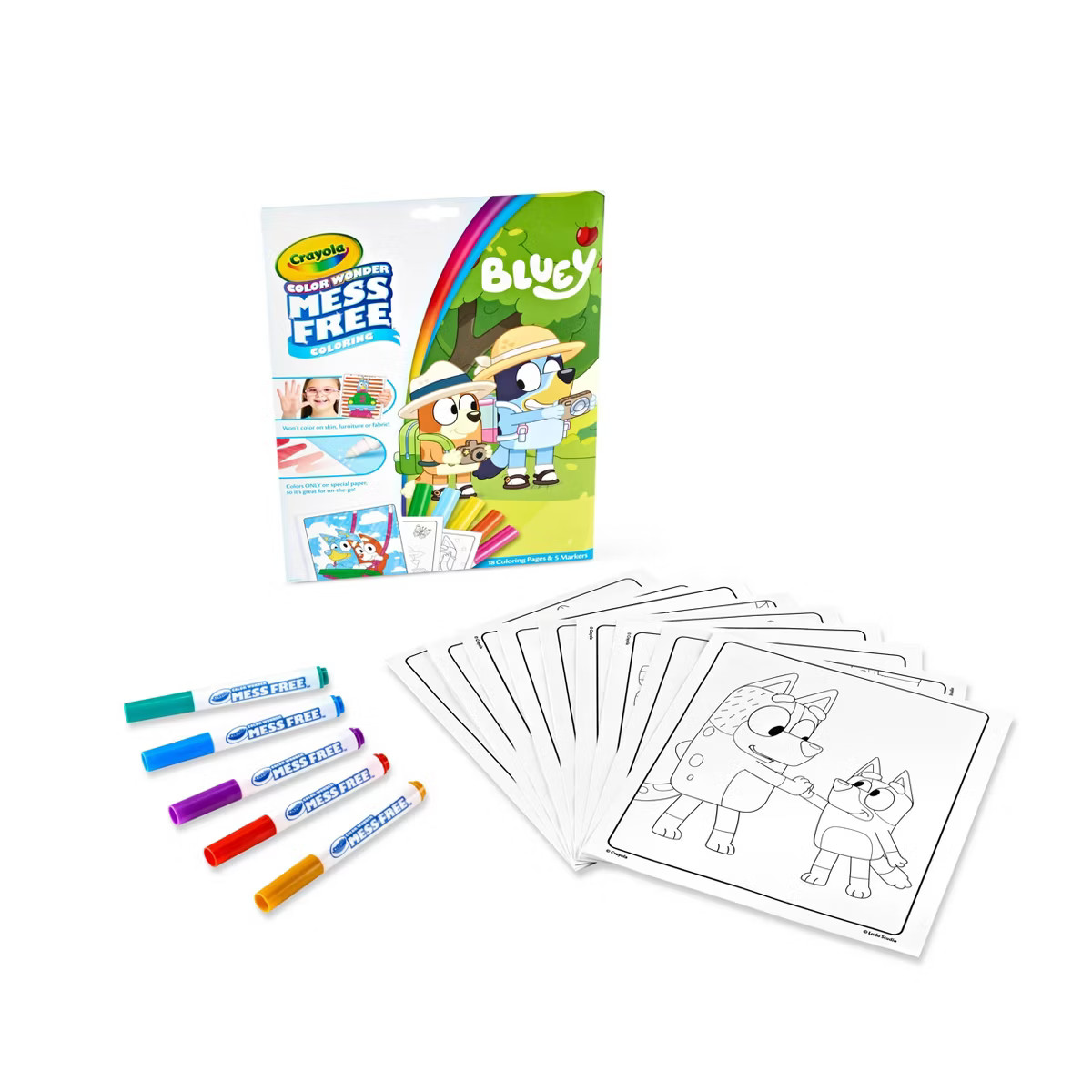 Crayola Color Wonder Mess Free Coloring Pages with Markers - Bluey: Non-Toxic, Creative Thinking,... | Target