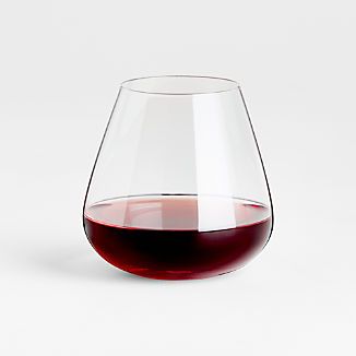 Hip 17-Oz. Large Stemless Red Wine Glass + Reviews | Crate & Barrel | Crate & Barrel
