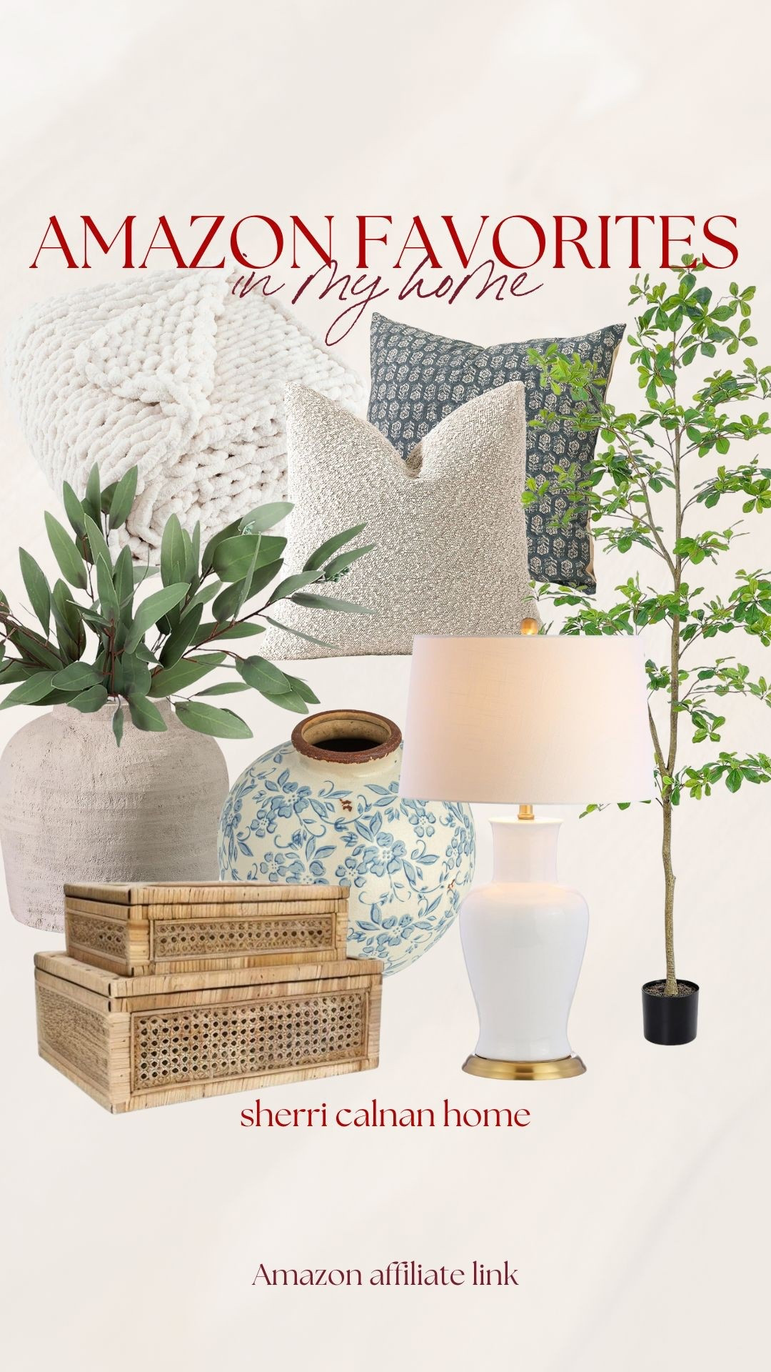 Amazon home favorites sherricalnanhome, Amazon home favorites, viral Amazon home decor, ceramic vase, faux indoor tree, table lamp, throw pillows from Amazon 

#LTKFindsUnder100 #LTKHome #LTKFindsUnder50