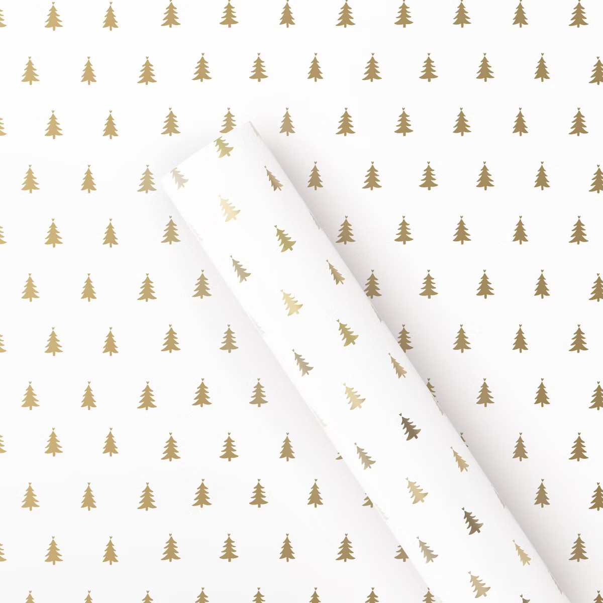 25 sq ft Gold Foil Tree Gift Wrap White - Sugar Paper™ + Target | Target