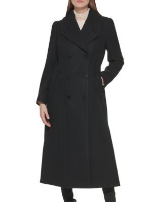 Kenneth Cole Double Breasted Long Wool Coat on SALE | Saks OFF 5TH | Saks Fifth Avenue OFF 5TH