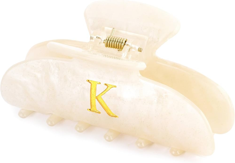 Acrylic Letter "K" Claw Clips for Women, Cute Personalized Hair Clip for Trendy Custom Hair Acces... | Amazon (US)