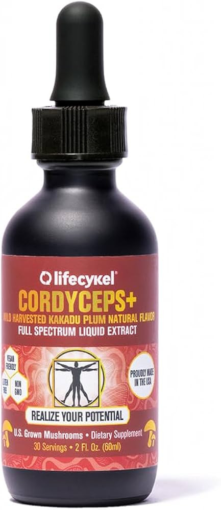 LIFE CYKEL Cordyceps Mushroom Extract w/Kakadu Plum- Natural Energy Supplement for Fatigue & Stam... | Amazon (US)