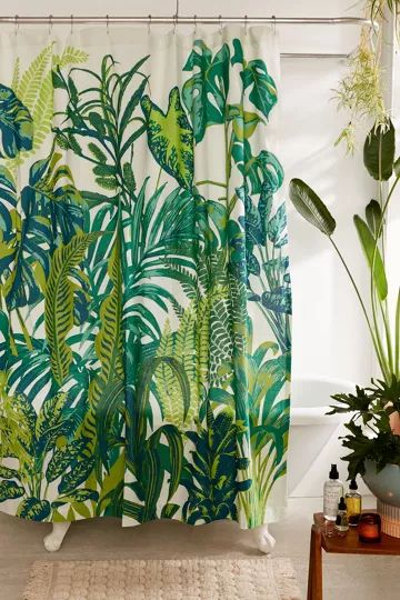 Dreamy Jungle Shower Curtain | Urban Outfitters (US and RoW)