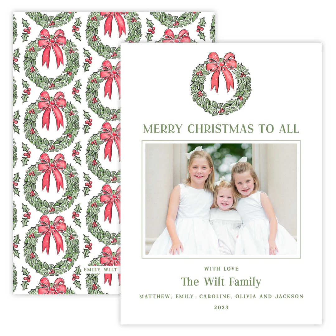 Printable Christmas Photo Card Holiday Photo Card Watercolor - Etsy | Etsy (US)