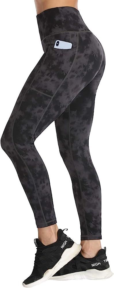 Amazon Essentials Women Yoga Leggings with Pockets High Waist Compression Workout Running Gym Print  | Amazon (US)